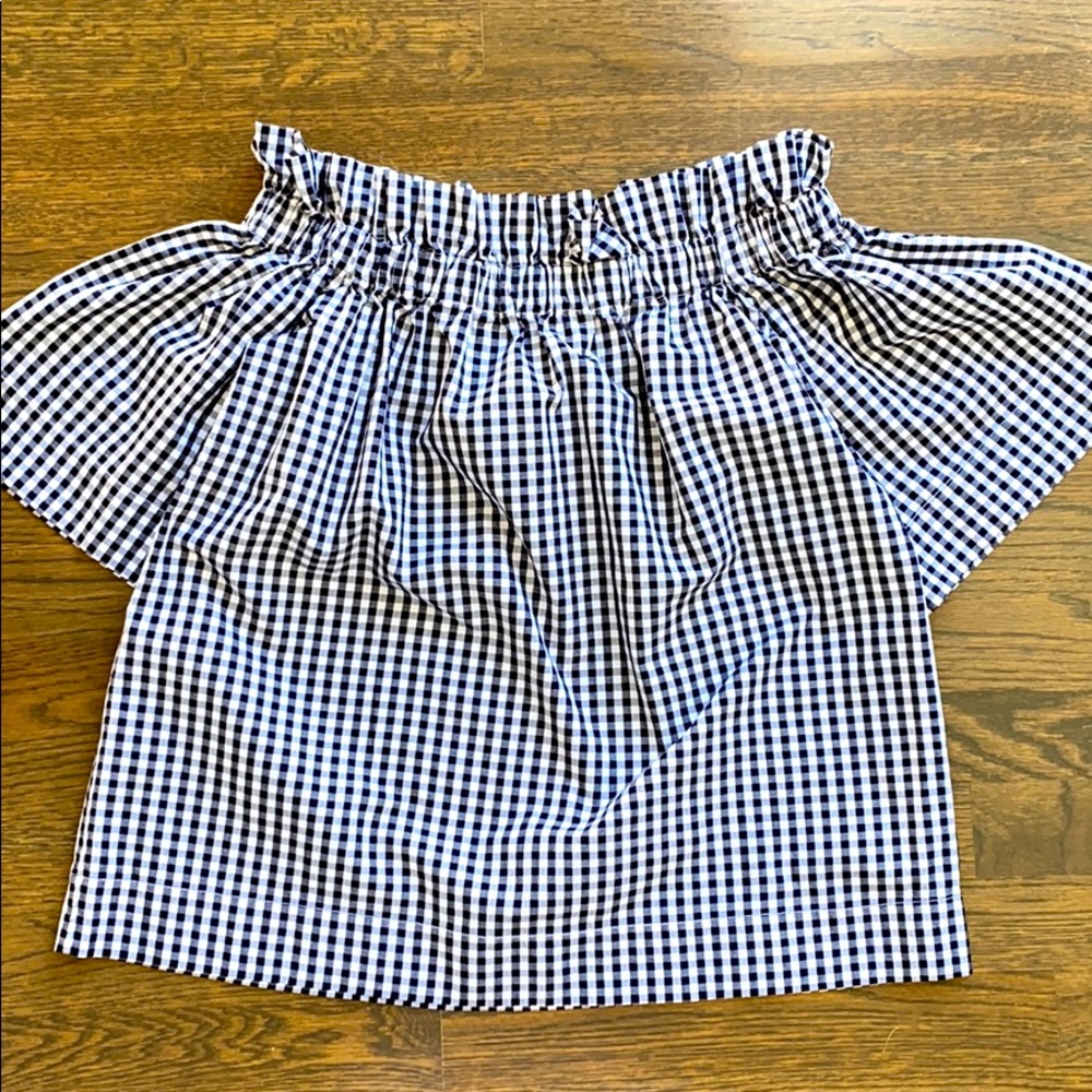 Collyn Raye black and white gingham Derby top S